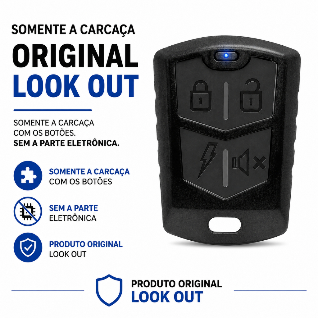 Capinha Carcaça Para Controles 4 Botão Alarmes Look Out. Original