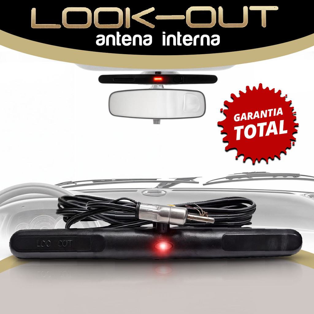 Antena Interna Amplificada Am Fm Parabrisa retrovisor Look Out Universal