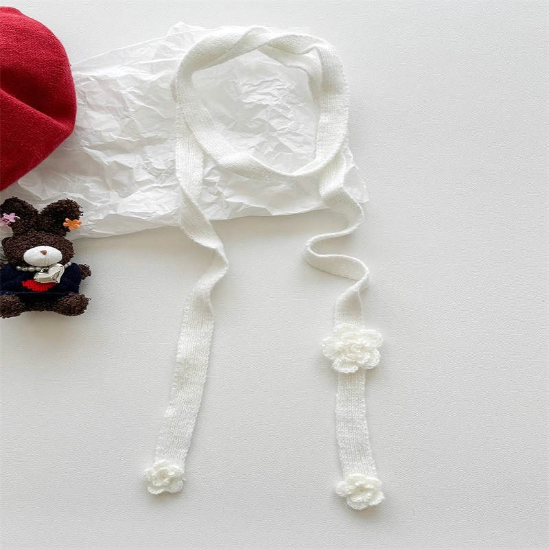 2025 novo estilo artesanal rosa pequeno cachecol pescoço flor feminino nicho Design clavícula Neckband pescoço pequena f