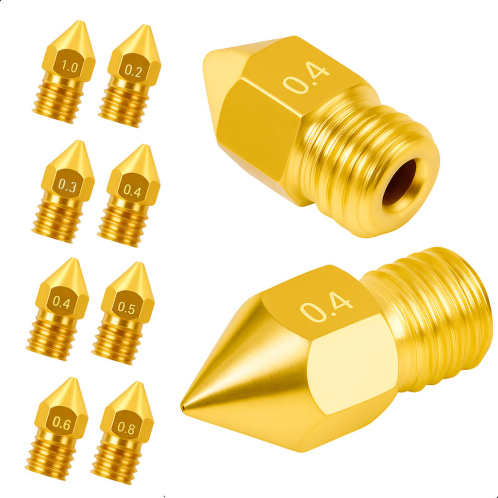 10 Nozzles Bico Para Impressora 3D Creality Ender 3 SE CR-10 S1 Pro MK8 0.2mm A 1mm