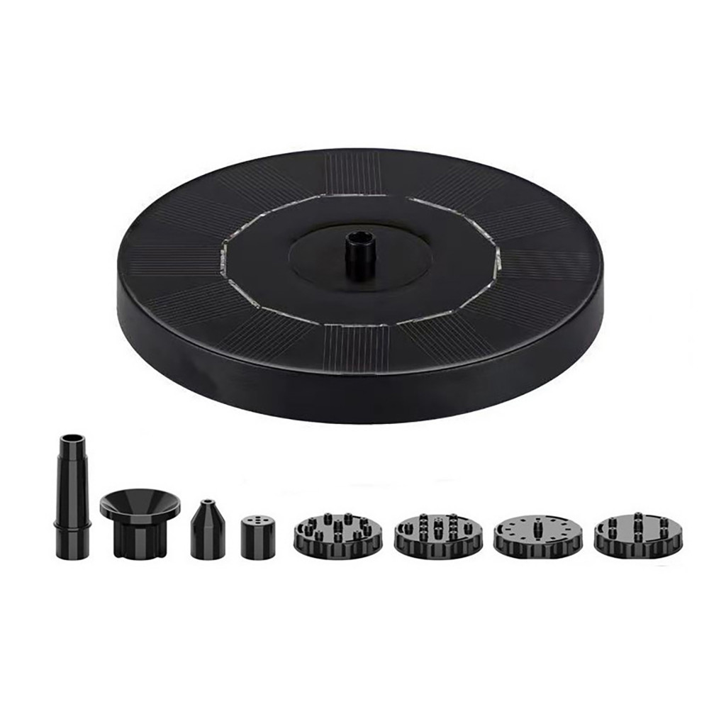Solar Powered Floating Fountain Pump for Bird Bath Garden Pond Fish Tank – Multiple Nozzles Easy Installation Eco-frie