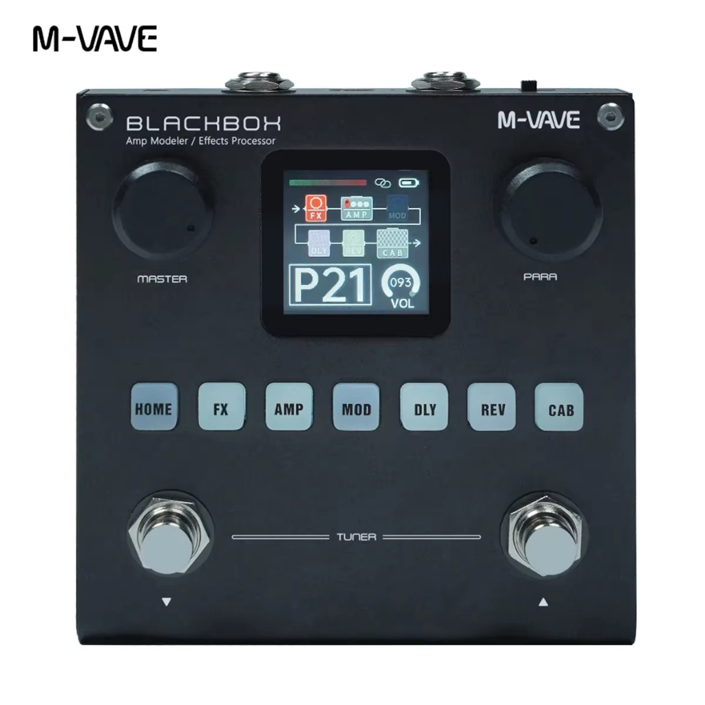 Multifunctional effect pedal for guitar/bass M-VAVE BLACKBOX（Built-in drums) 80 editable presets 6 effect modules
