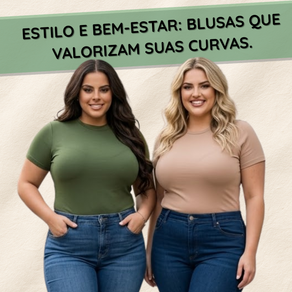 Kit 2 Blusas Feminina Manga Curta Plus Size Básica Algodão Baby Look Casual Premium Verão Conforto