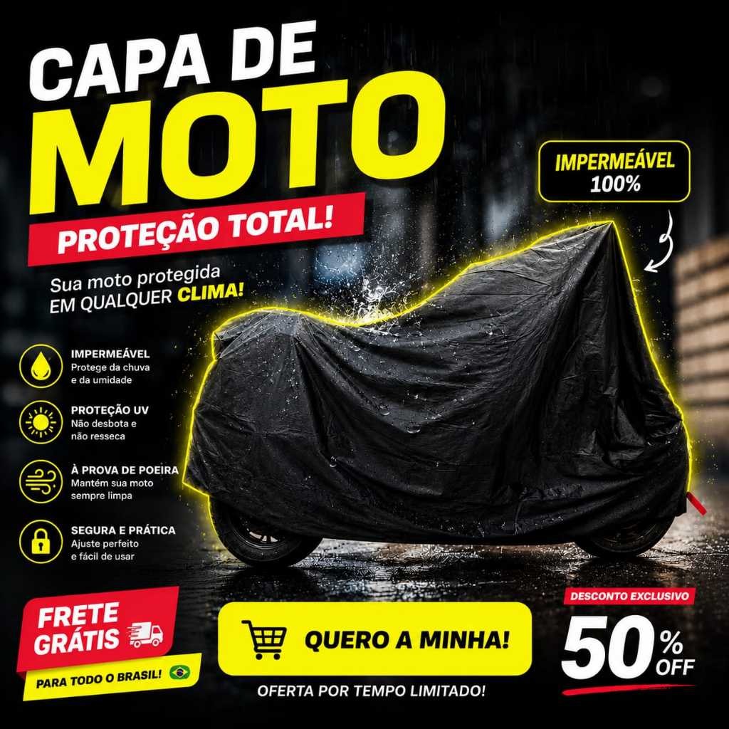 Capa Proteção Total Em Couro Grosso Impermeável E Forrada Com Proteção UV E Uso Interior E Exterior