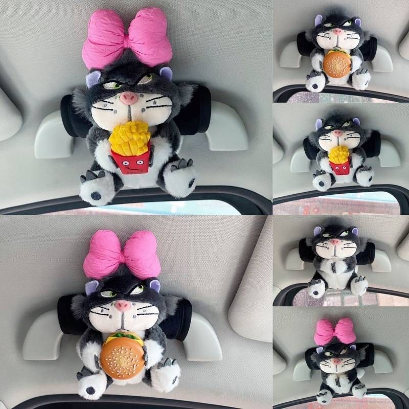 Cartoon cute Lucifer vehicle handle protective cover universal girl car interior decoration roof handle cover NzEn