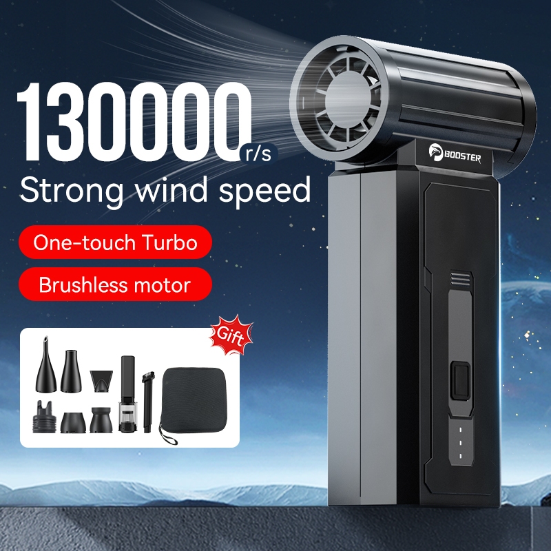 Mini Turbo Fan W01 com Motor Brushless de 130.000 RPM, Soprador Portátil Ajustável de Alta Velocidade de 55 m/s para Cam