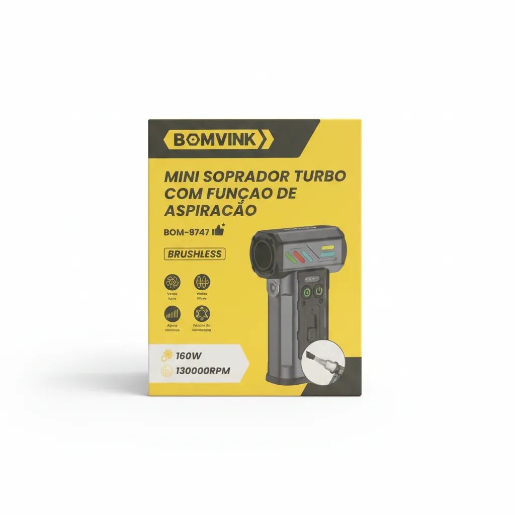 Mini Soprador Turbo com Função de Aspiração Brushless 160W BOM-9747