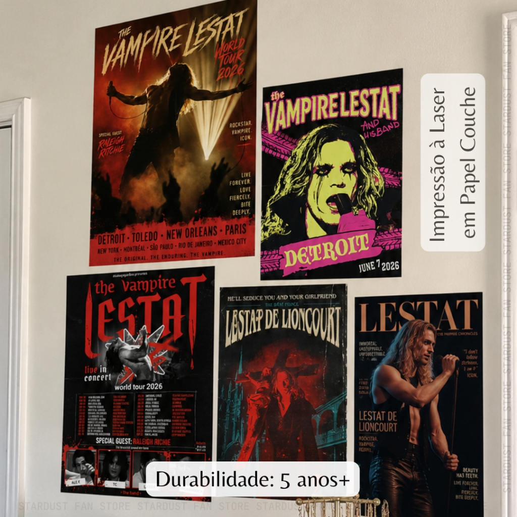 Poster Lestat De Lioncourt A4 A3 Papel Couche 250g Premium Entrevista Vampiro Interview Vampire