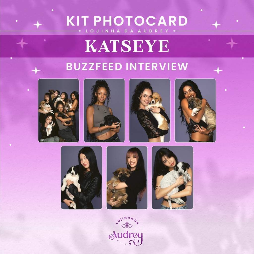 Photocard Katseye BUZ INTERVIEW • Escolha o Seu! • Megan, Lara, Yoonchae, Sophia, Manon, Daniela • K-pop Fanmade, Eyekon
