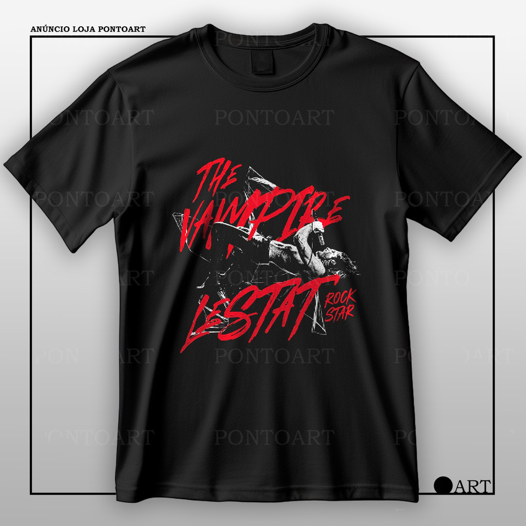 Camiseta The Vampire Lestat Rock Star Interview With The Vampire Camisa 100% Algodão