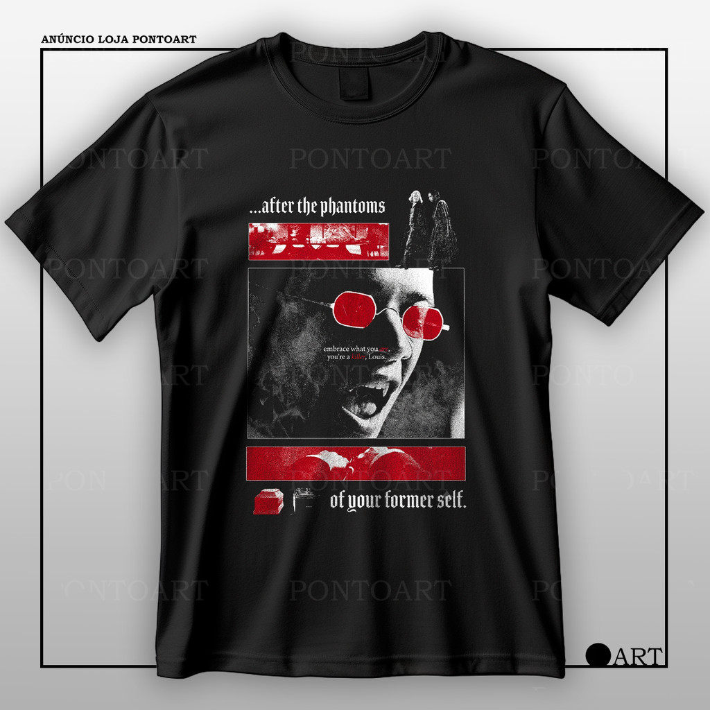 Camiseta Interview With Vampire After The Phantoms Entrevista Com O Vampiro Camisa 100% Algodão