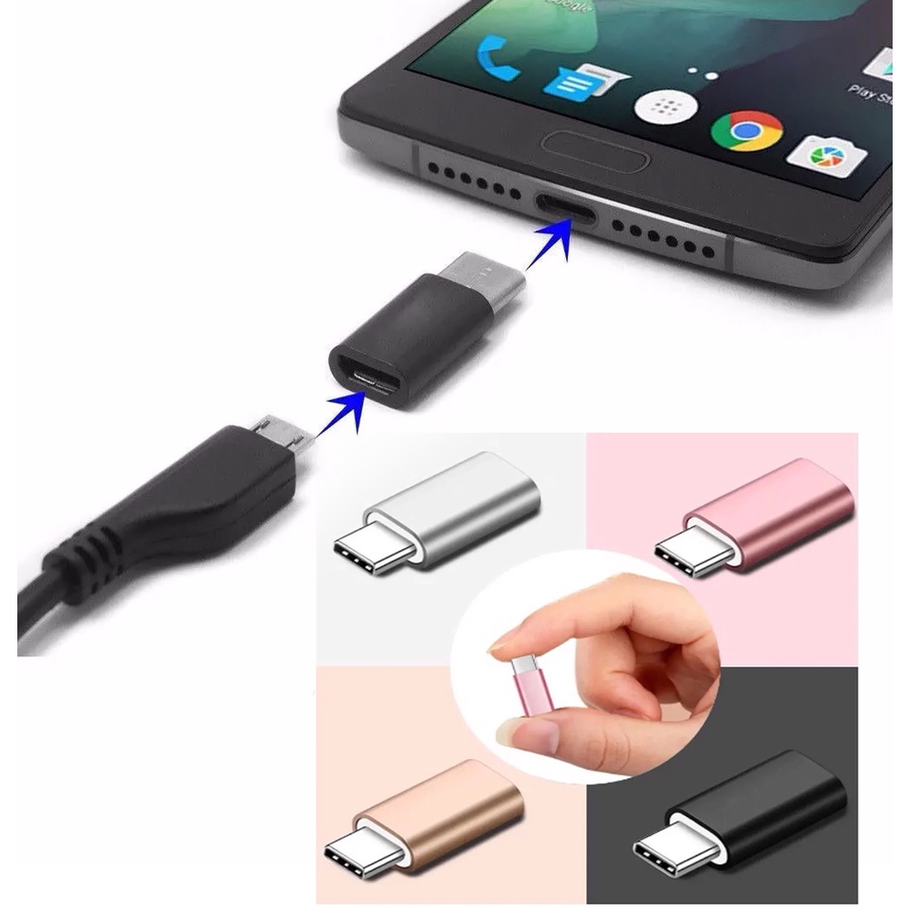 2 Adaptador Micro USb (V8) para Type C (tipo C) compativel com Asus, LG, Samsung, Motorola, Xiaomi, Doogee