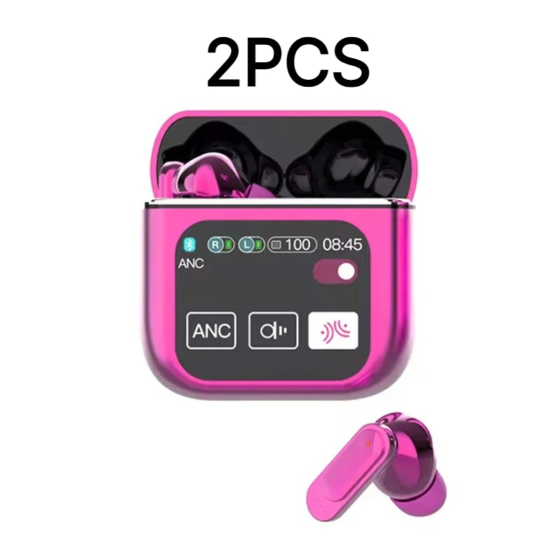 2 Pçs Se60 Tws Fones De Ouvido Com Anc Enc Duplo Cancelamento Ruído Display Led Controle Toque Bluetooth Sem Fio