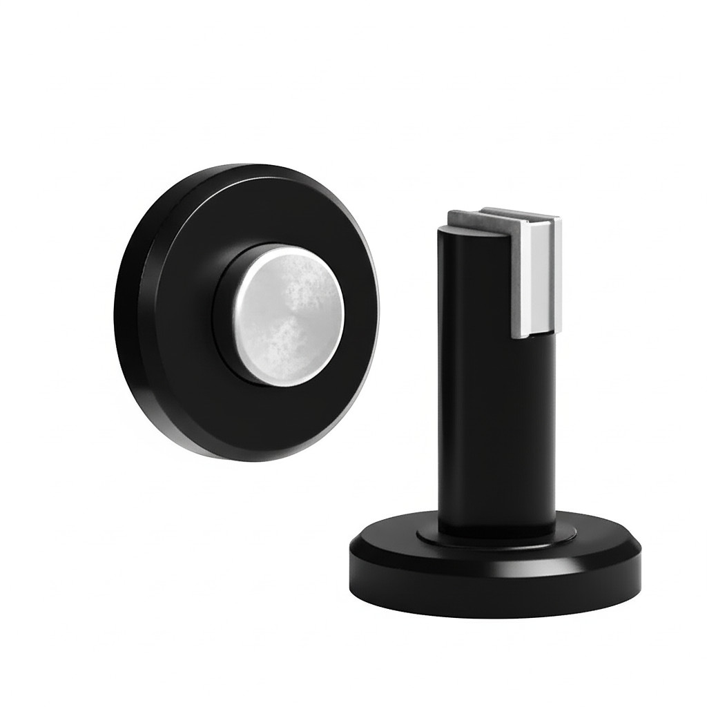 Trava Porta Magnética Dual Piso Parede Anti Batida