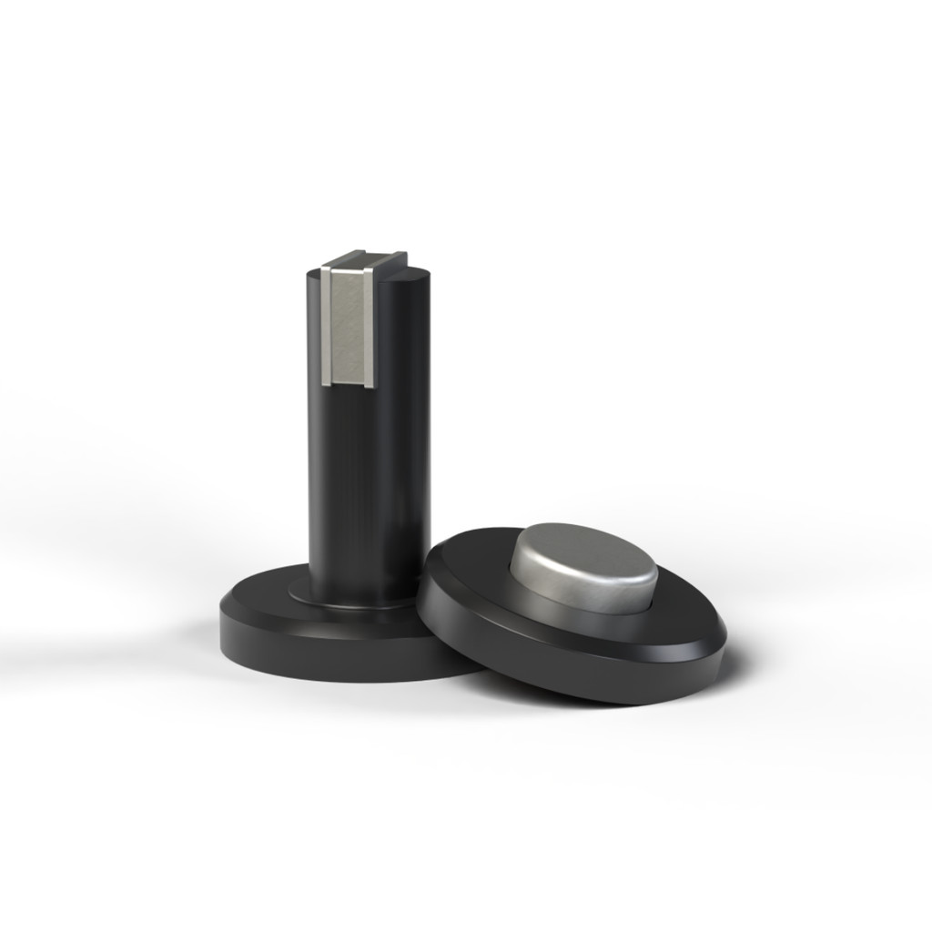 Trava Porta Magnetico Dual Preto Comfort Door