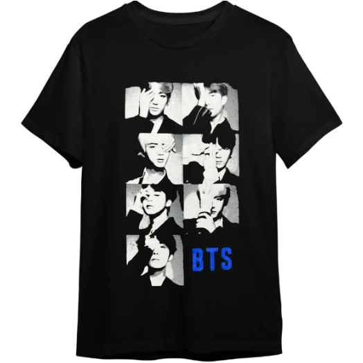 Camiseta Masculina Estampa ntegrantes Jin Suga J-hope Tecido Premium 100% Algodão