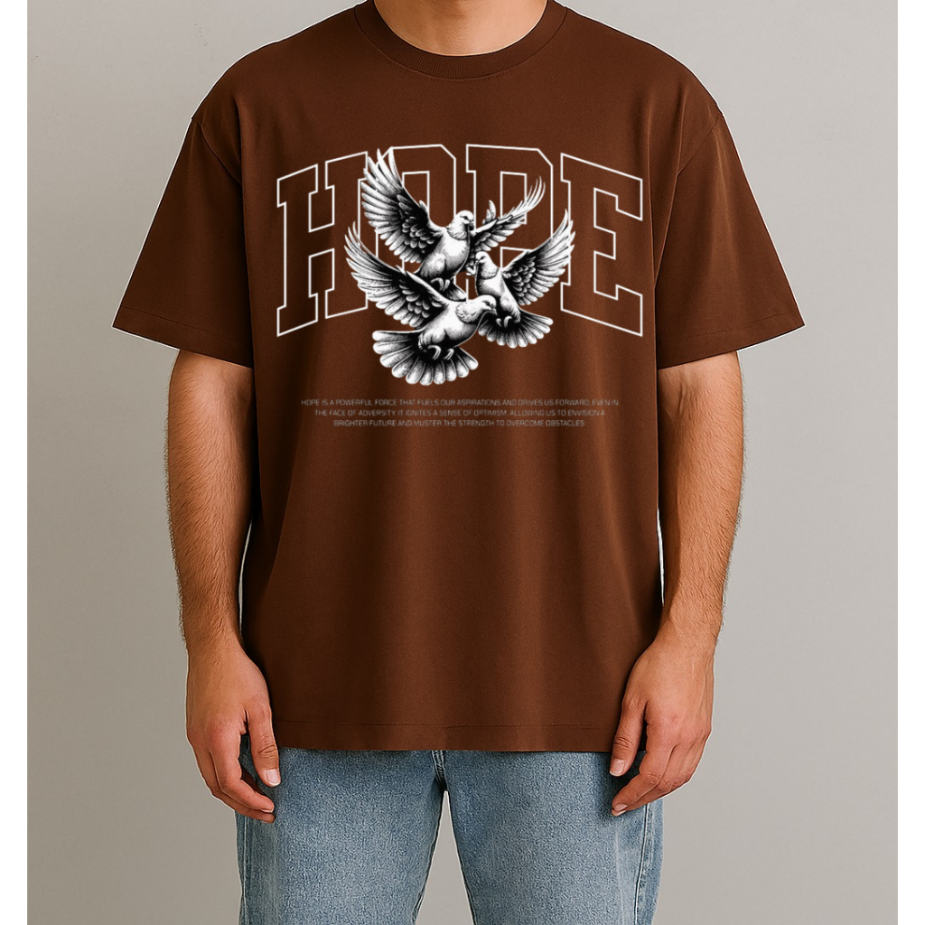 Camiseta Unissex Over Camisa Hope Basica Oversized 100% Algodão Streetwear