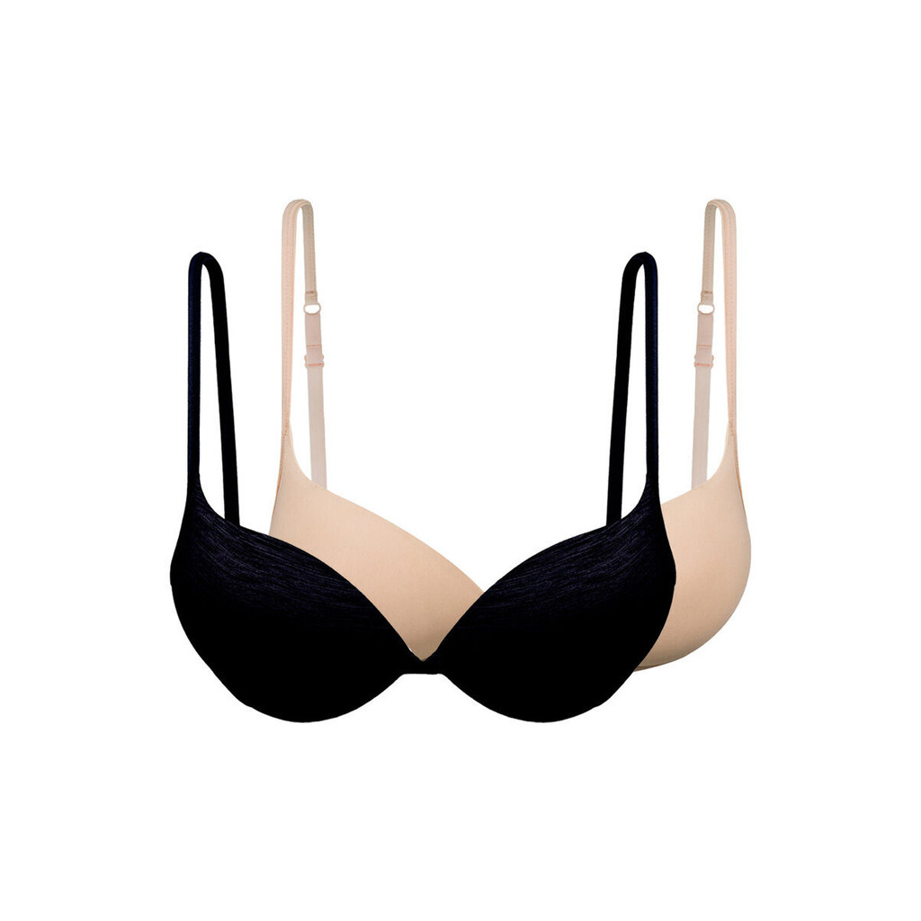 Kit com 2 Sutiãs com Aro e Bojo Push Up Hope 2384 Taça B
