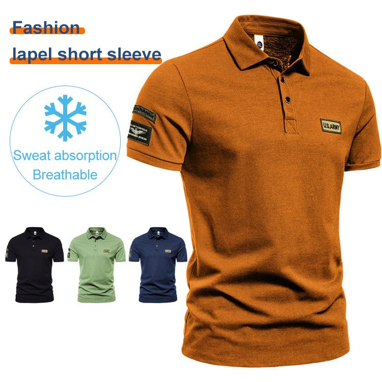【Ideal Para Verão】 Men's Outdoor Summer Shirt Short Sleeve With Trendy Collar Men's Shirt/Roupas Masculinas/Modo Outdoor