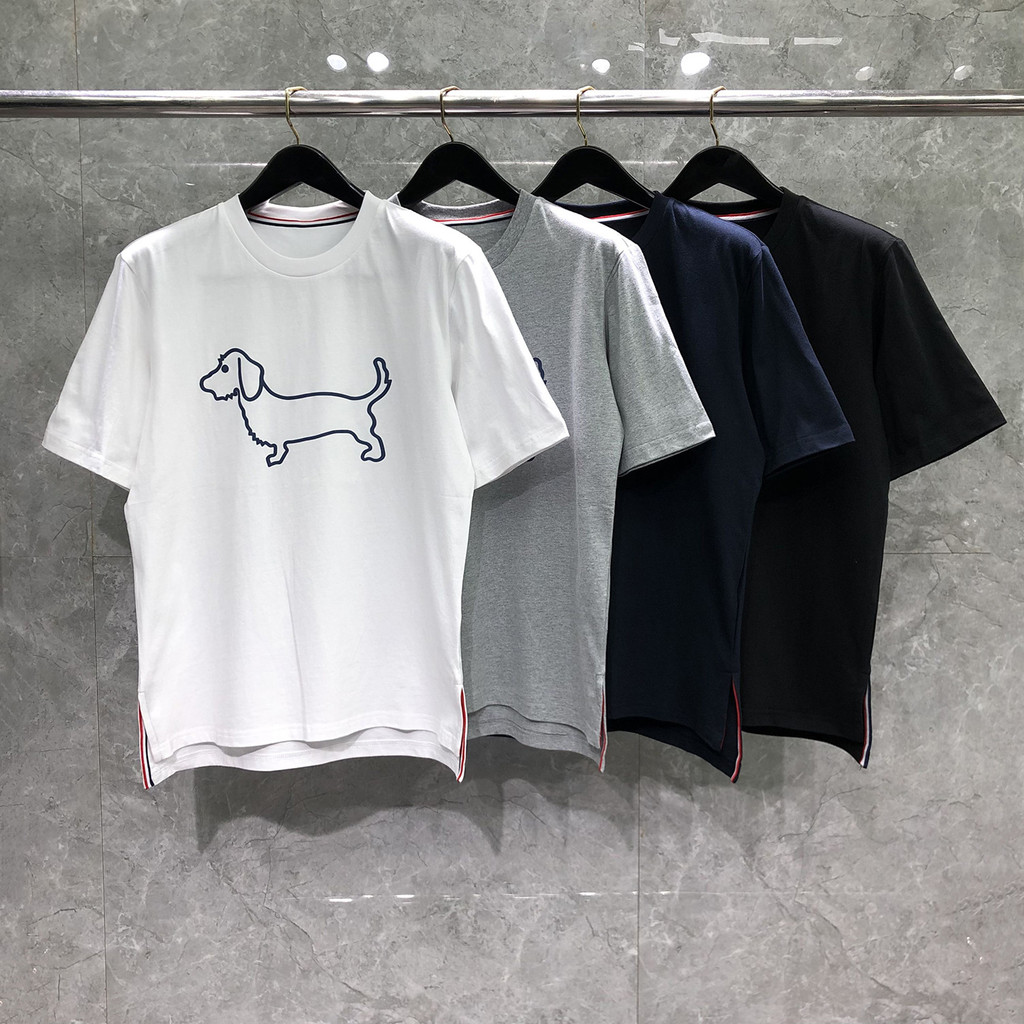 0ARG thombrowne Men's short-sleeved summer trendy outdoor casual versatile plain round-neck t-shirt T Shirt Top