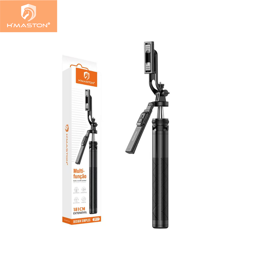 Bastão Tripé Pau De Selfie móvel com controle remoto 181 cm rotação de 360° H'maston ZP-17