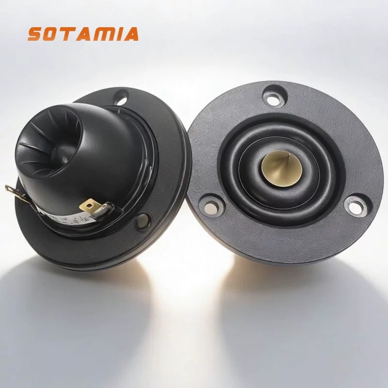 SOTAMIA 2 Pcs 65mm Tweeter De Áudio 4 8 Ohm 50W 25 CoreTreble Unidade De Alto-Falante Cabeça De Bala Fase Cone Som Músic