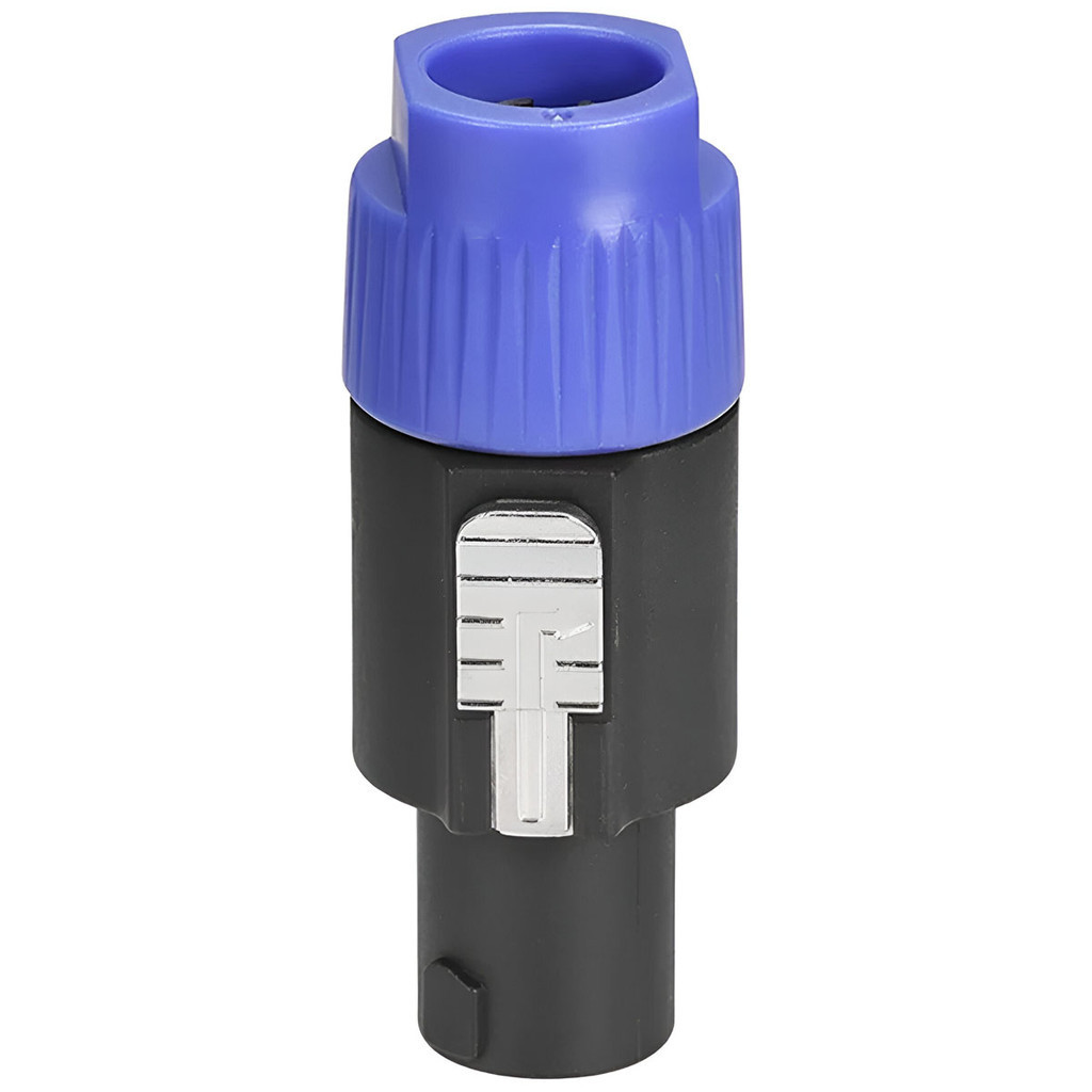 Plug Conector Speakon Speaker 4 Polos Macho Linha Preto e Azul