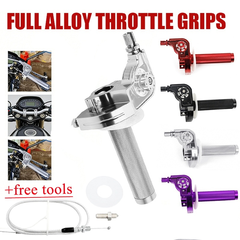 Adjustable Aluminum Throttle Grips CNC Gas Twist For 110-250cc Dirt Well Bicycles Modified