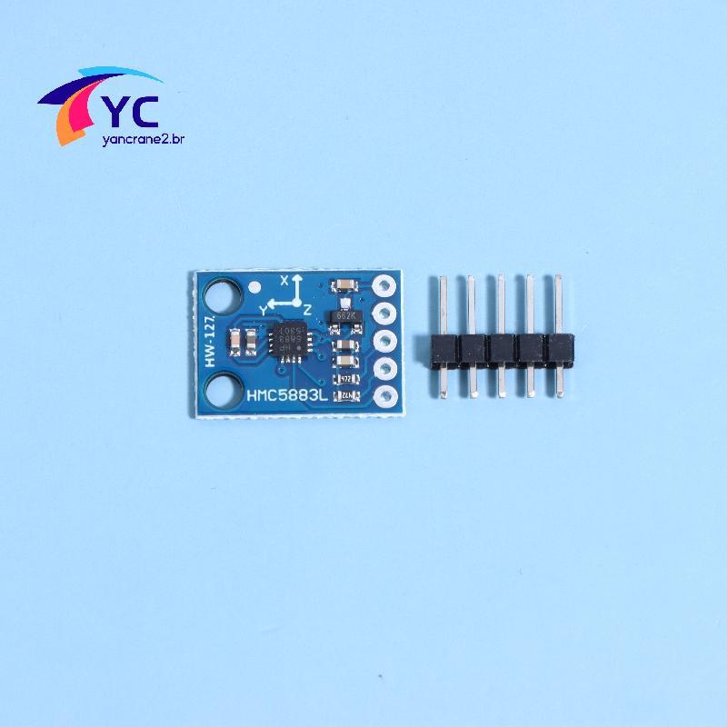 YCBR GY-273 QMC5883L Sensor De Campo Magnético De Três Eixos 3V-5V Módulo De Magnetômetro De Bússola Eletrônica Para Ard