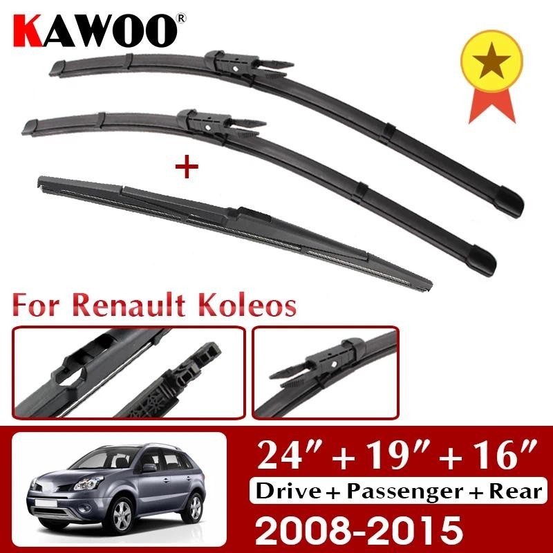 Lâminas De Limpador De Para-Brisa KAWOO Renault Koleos 2008 2009 2010 2011 2012 2013 2014 2015 Janela Traseira Dianteira