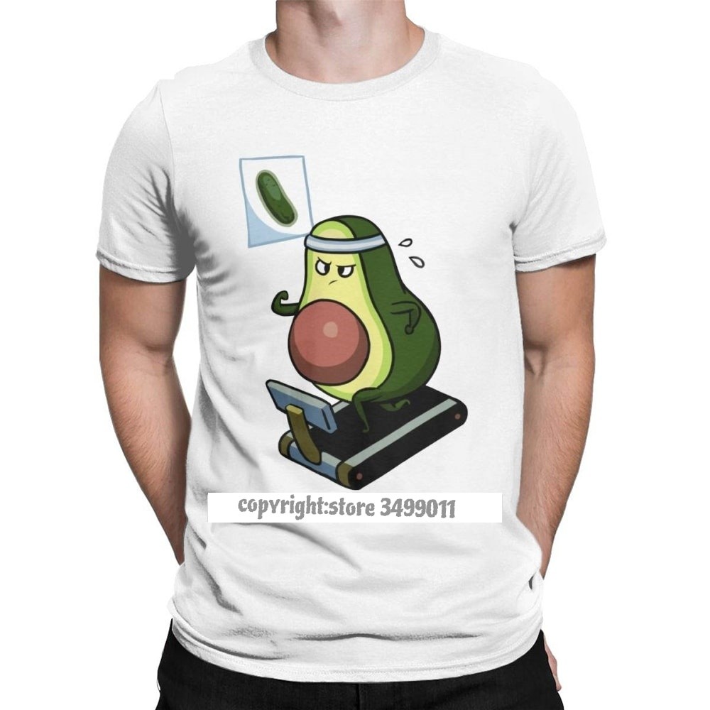Camiseta De Verão Abacate De Segunda-Feira Masculino Humor Vegan Funny Guacamole Cartoon Food Cotton Fitness Tees