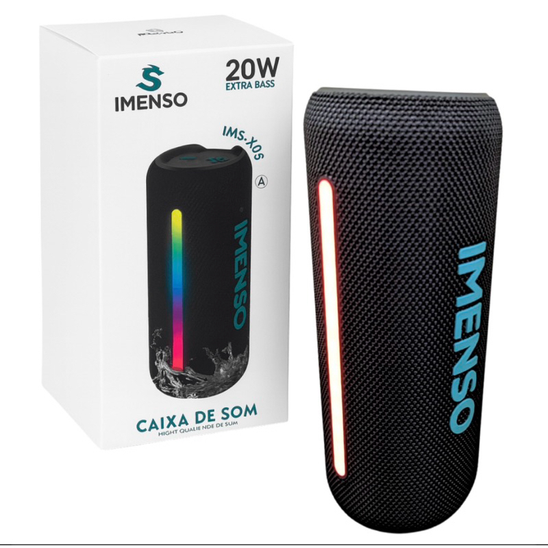 Boombox Caixa de Som Bluetooth 20W Imenso Extra Bass X-05