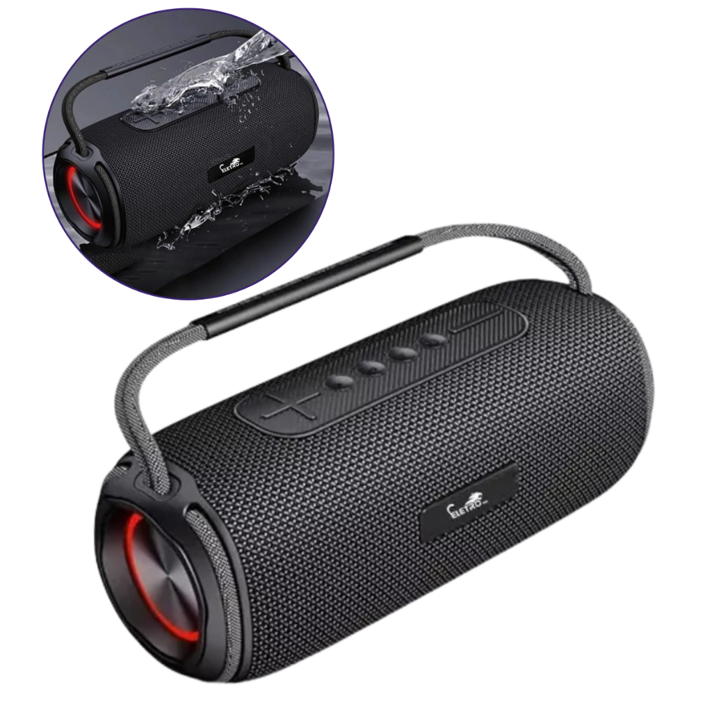 Caixa De Som Super Potente 100w Bluetooth  Boombox Graves Bass  Boost Graves Potentes Aprova De Agua e Poeira IPX4