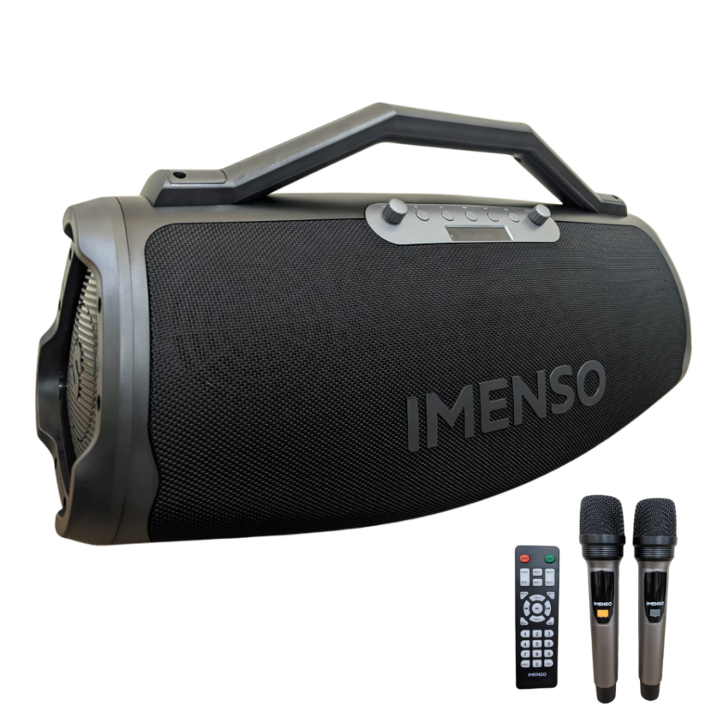 Caixa De Som Imenso Bluetooth 200w Boombox Bass Boost