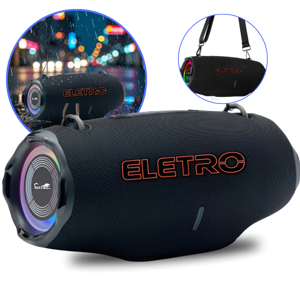 Caixa De Som De 500w  Bluetooth Portatil Boombox e a prova de Água Graves Potentes Bass Boost Alto Com Alça Removivél