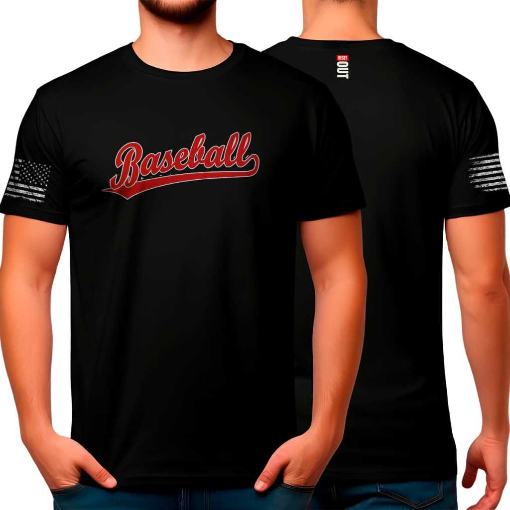 Camiseta Adulto Baseball 100% Algodão Moda Masculina