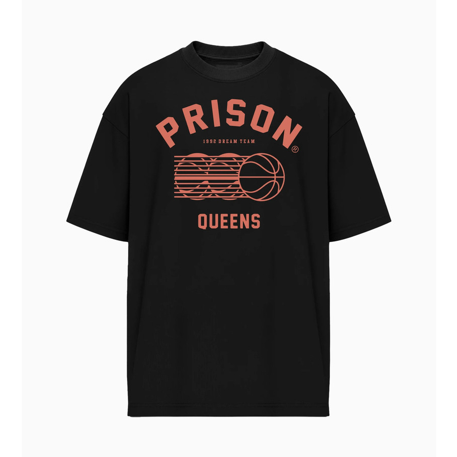 Camiseta Oversized Baseball Queens Preta