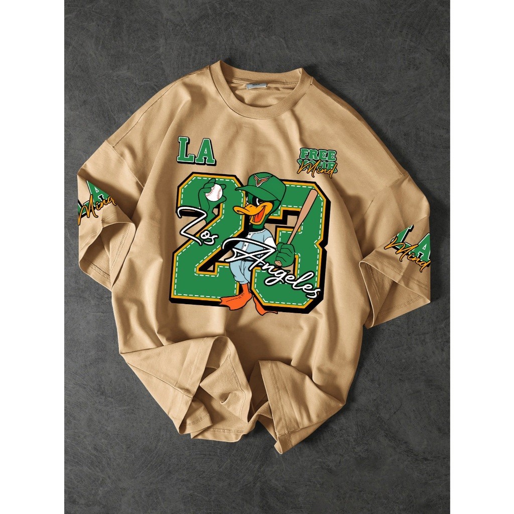 Camiseta Perfeita Los Angeles 23 Estampado Camisa Casual LA Blusão Jersey Baseball Street Pato 100% Algodão Envio Rápido