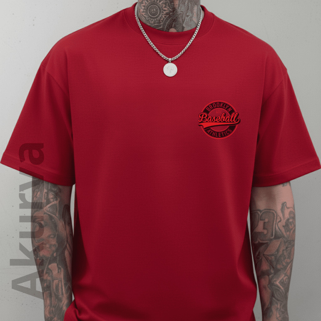 Camiseta Streetwear 100% Algodão Malha Especial Unissex Simples Baseball Brooklyn