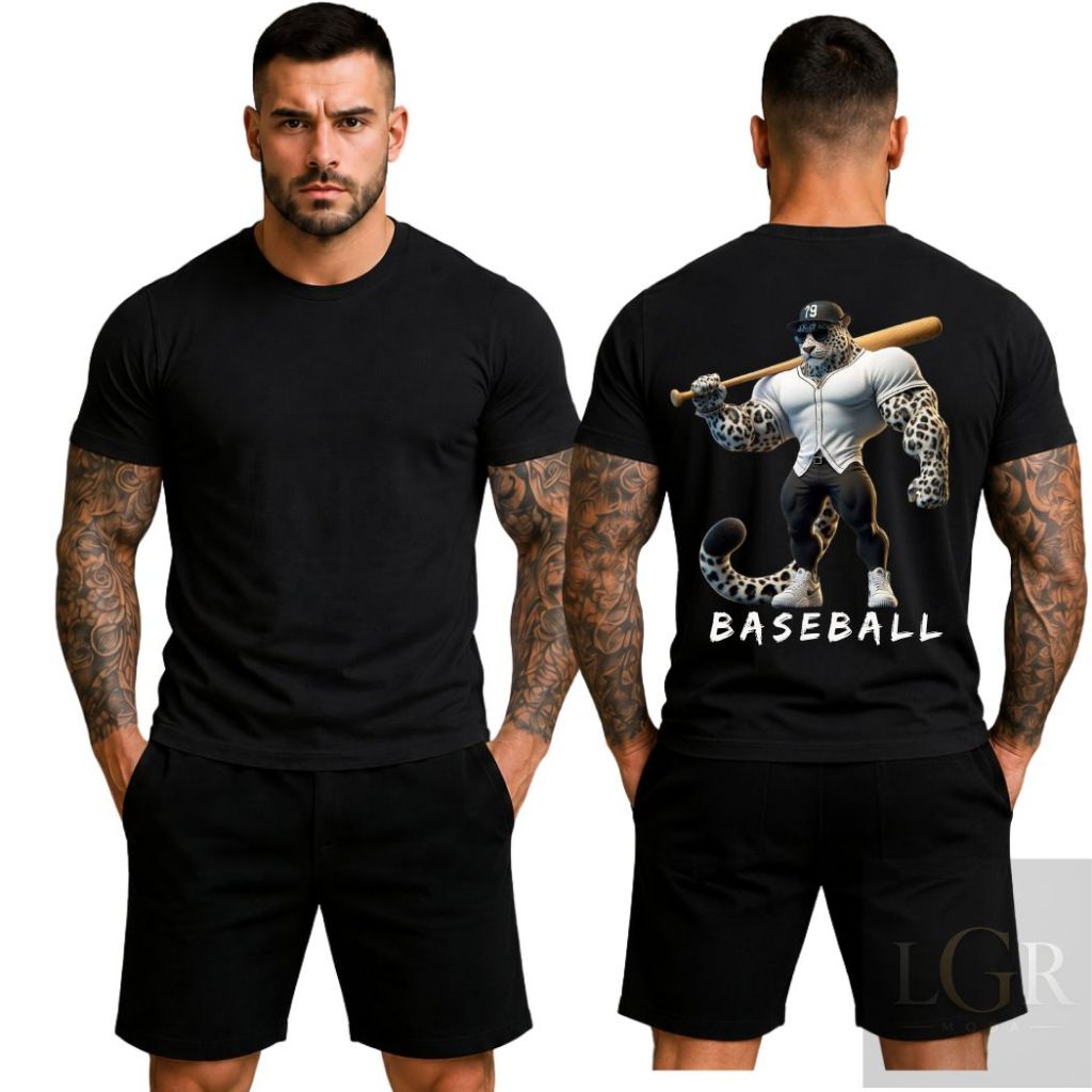 Camiseta Masculina Algodão Premium Estampa Baseball Camisa Streewear Estilosa Elegante