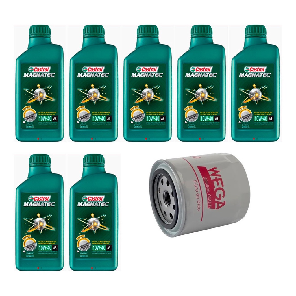 Kit Troca Óleo Castrol 10W40 Defender 110 130 2.5 16V 92/98