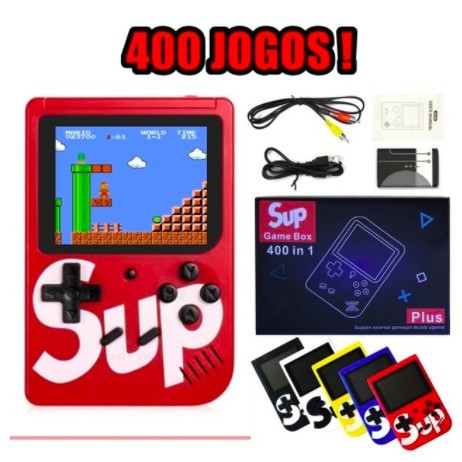 Mini Vídeo Game Retro Clássico 400 Jogos 2 Player Com Controle,Para crianças lcd colorido