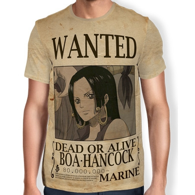 Camisa Full Print Wanted Boa Hancock - One Piece