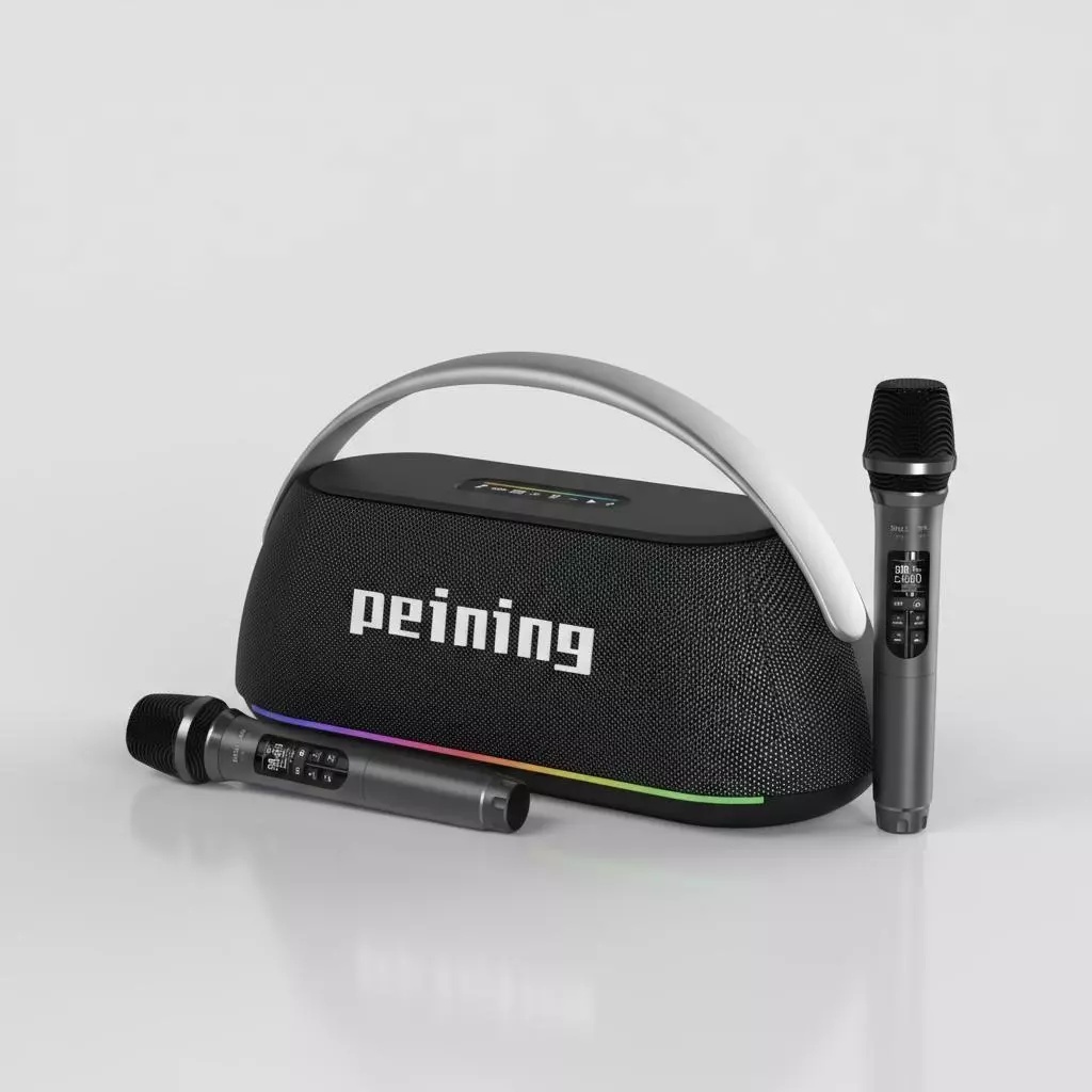 Caixa De Som Bluetooth Peining 100 a 300w Rms 24000mah Rgb Com 2 Microfones