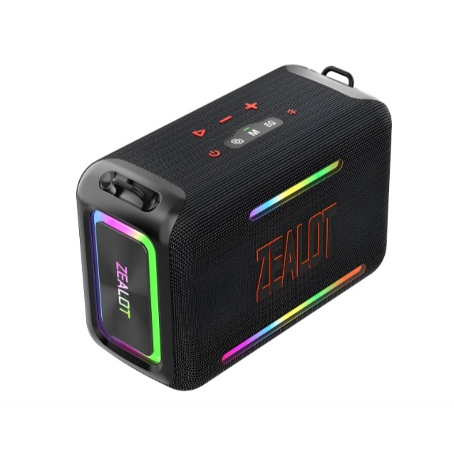 Caixa De Som Bluetooth 5.3 Zealot S95 Resistente à Água ipx6 120W Bateria 24000mAh + Brinde Carregor Turbo 40W