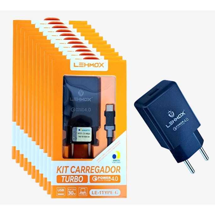 Carregador turbo, lehmox 30w, POWER 4.0 LE-90TYPEC