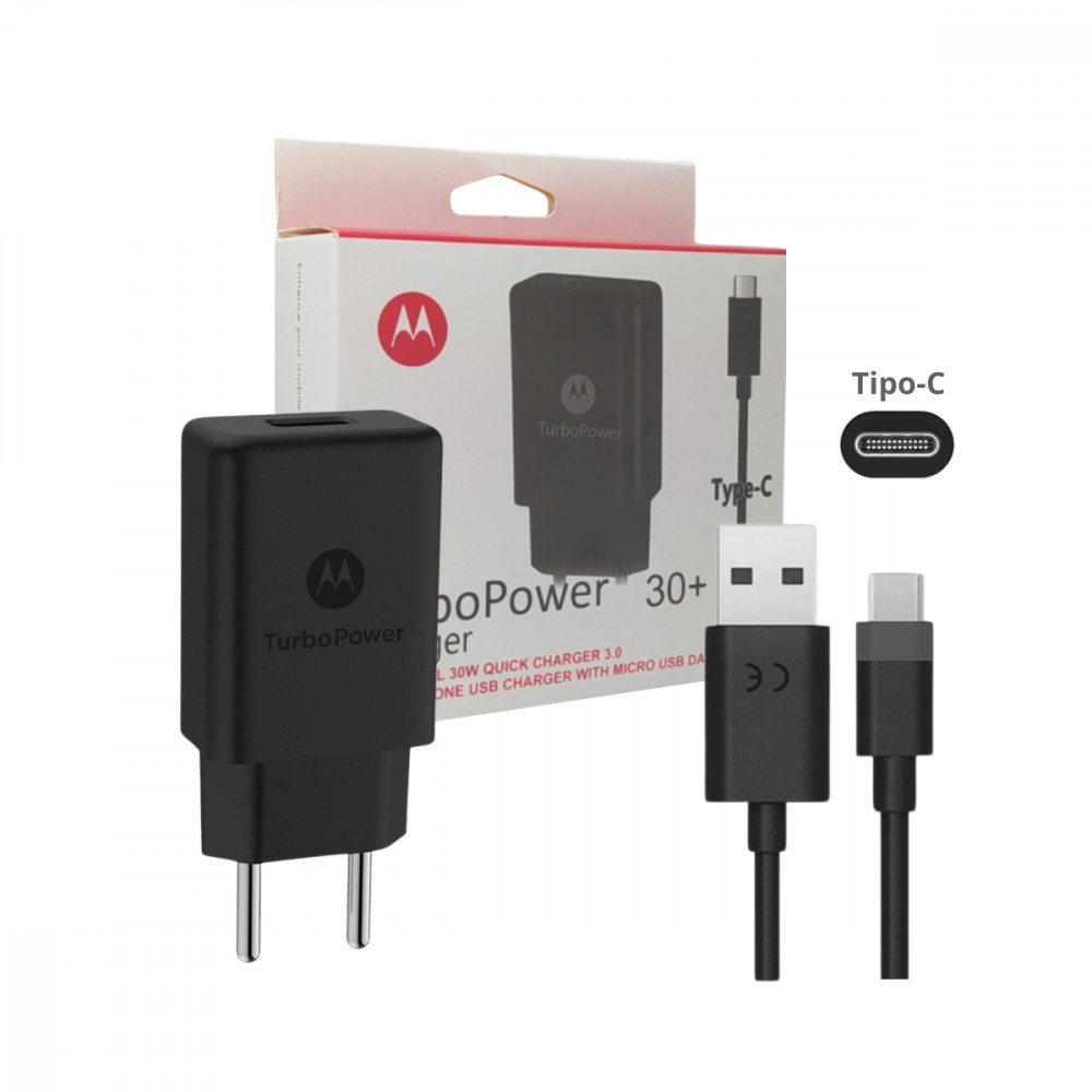 Turbo Power 30W Motorola – Carregador USB-C 8983N-TPC