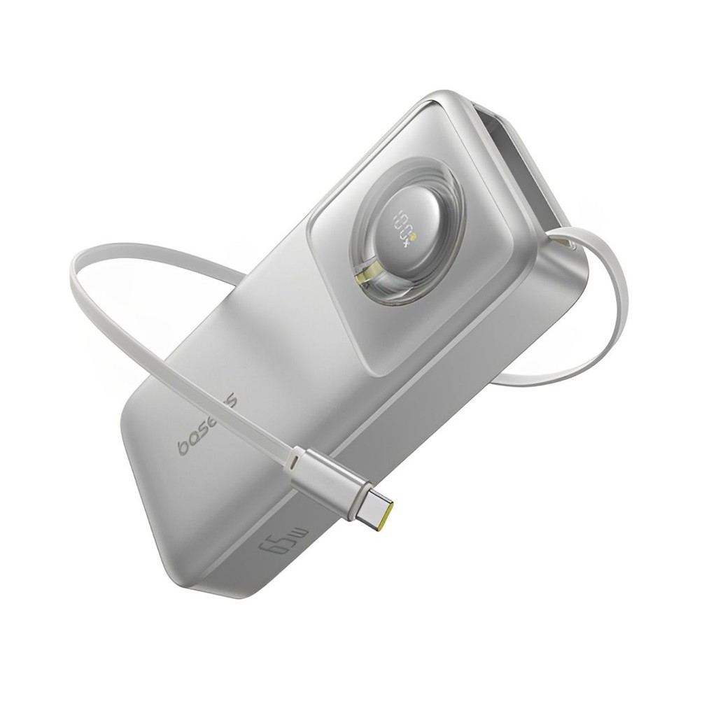 Powerbank Baseus Free2Pull 30w 10.000mah Cabo Usb-C Retrátil P10073701843-00 - Cinza