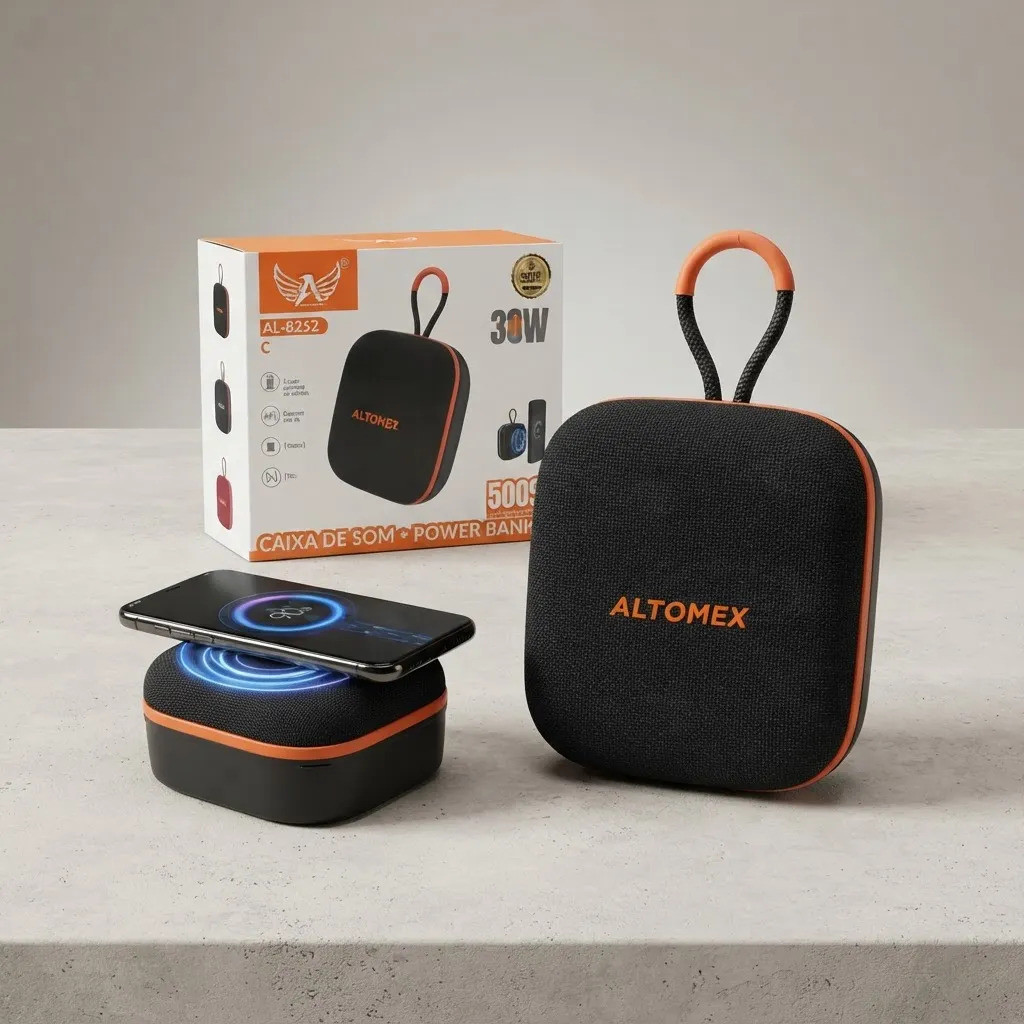 Caixa De Som Bluetooth 30w Power Bank Altomex Al-8252c