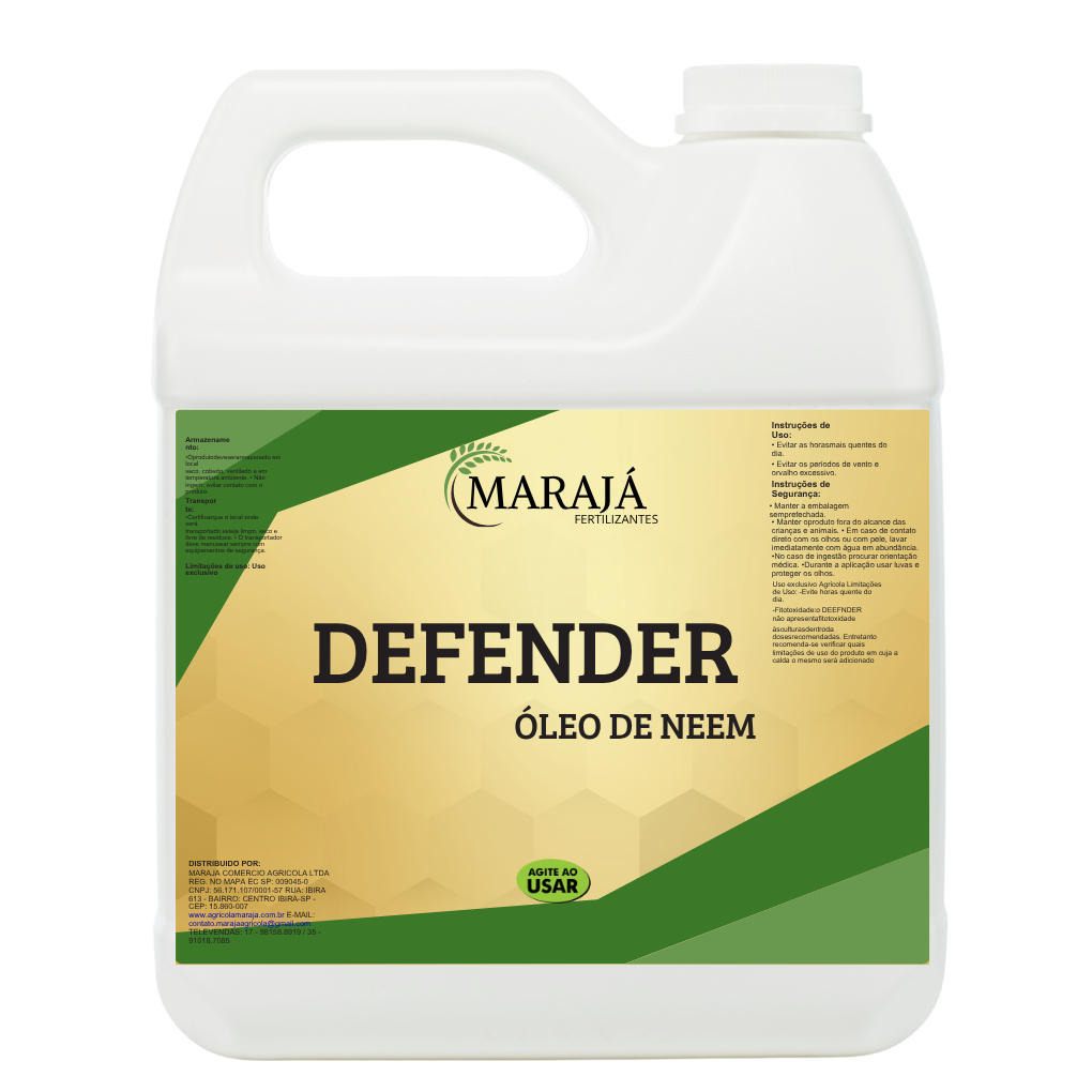 Defender oleo vegetal neem1 litro